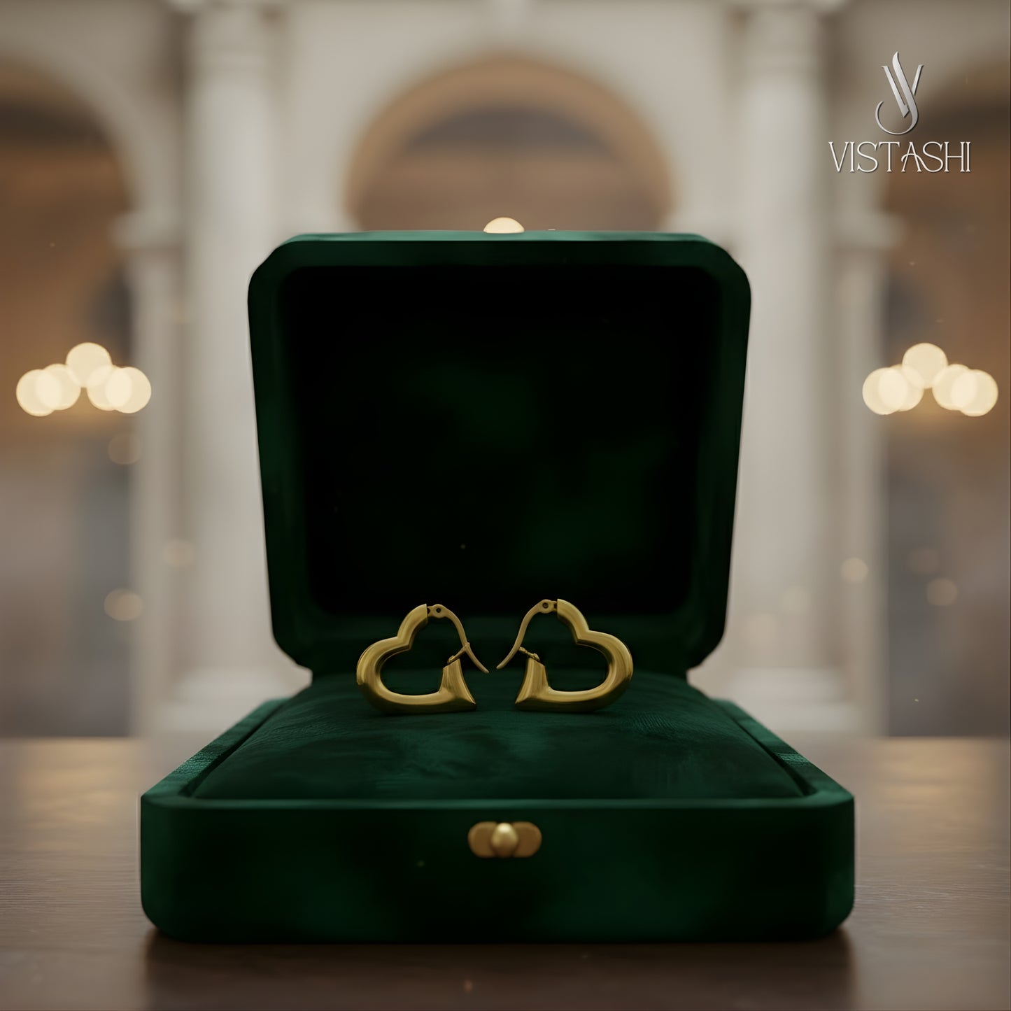 Gold plated hoop earrings