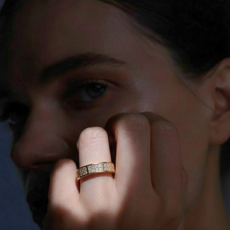 AD Studded Adjustable Ring