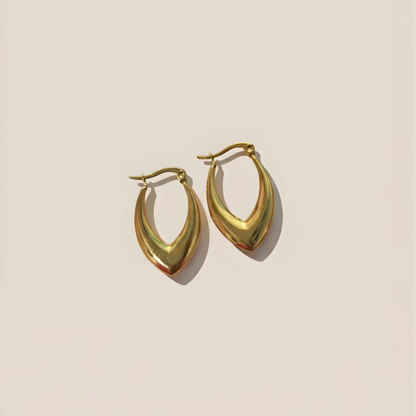 Gold plated hoop earrings