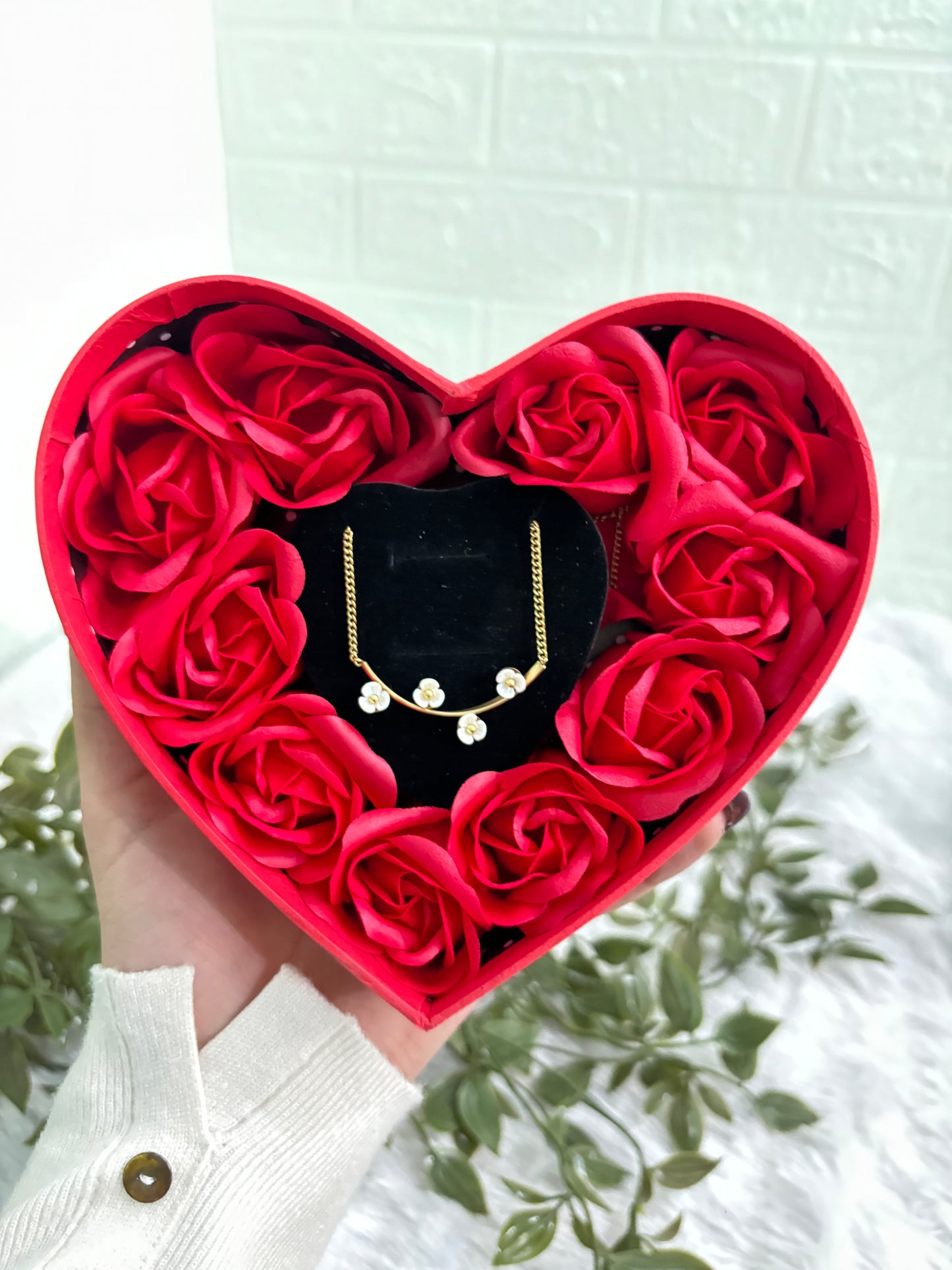 white flower pendant gift