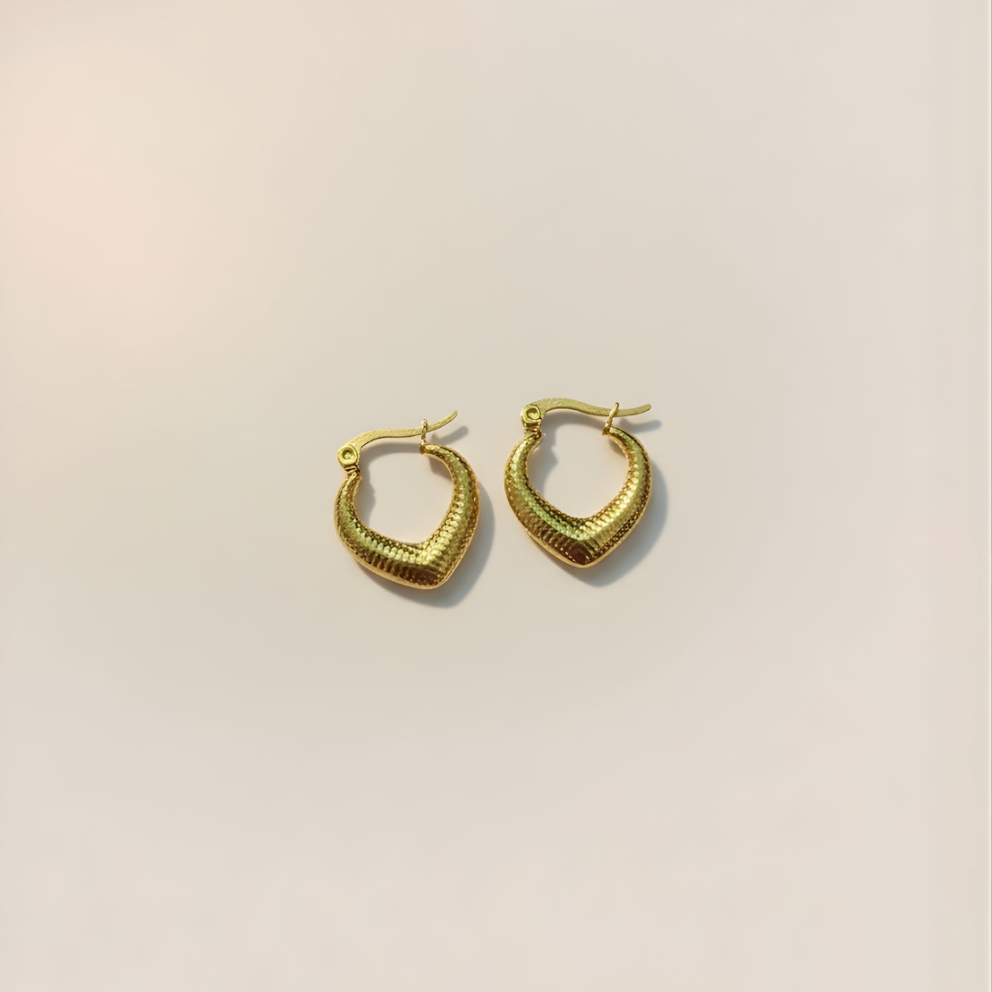 Gold plated hoop earrings