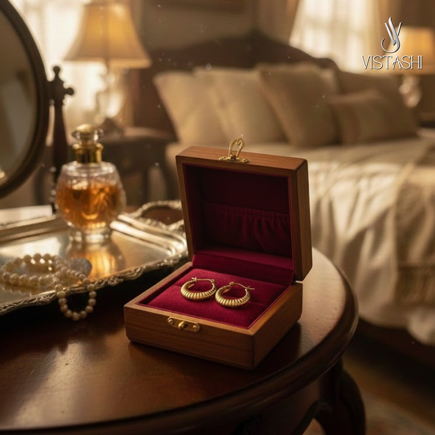 Gold plated hoop earrings