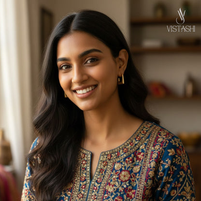 Gold plated square hoop earrings