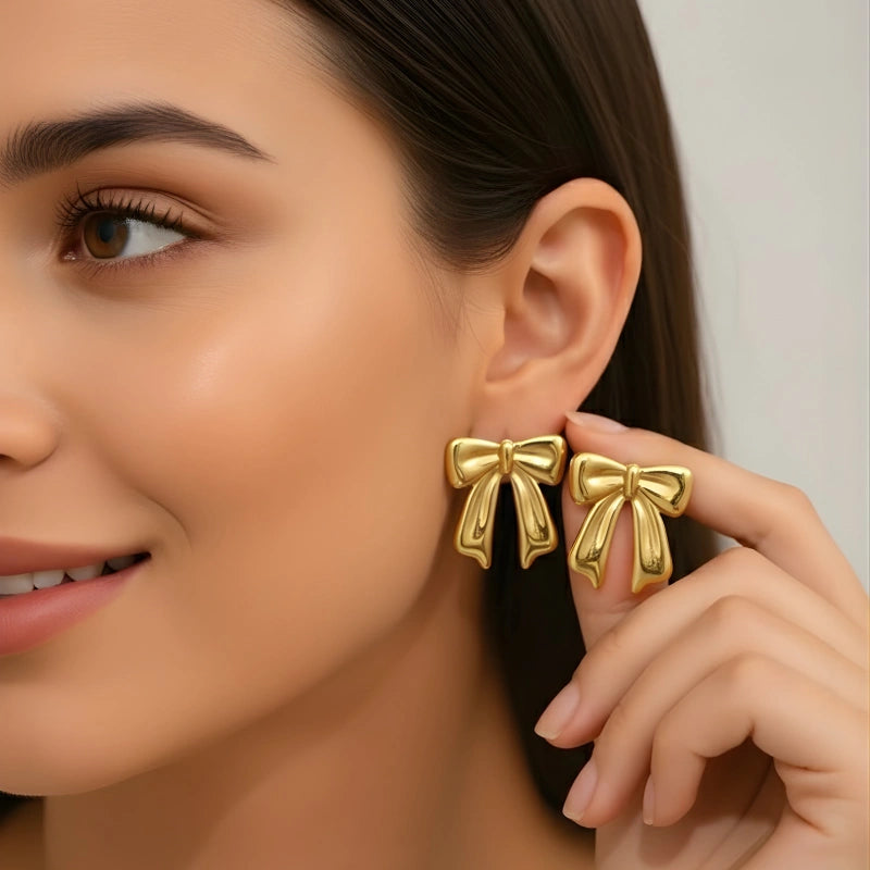 Bow themed earrings