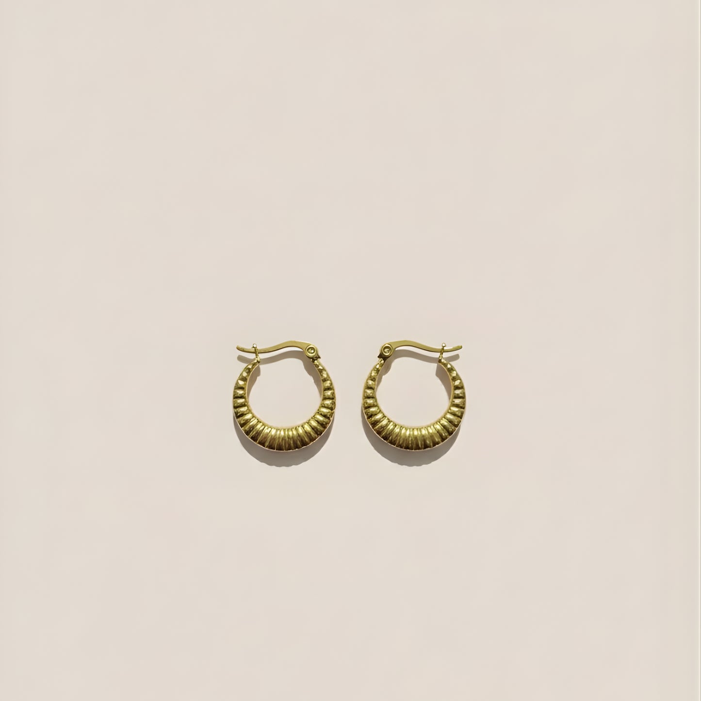Gold plated hoop earrings