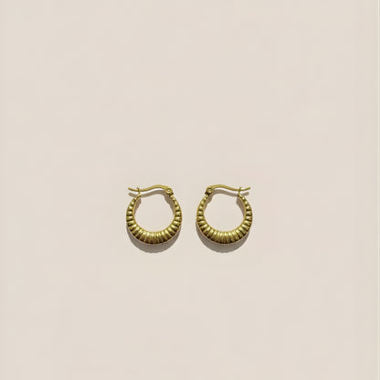 Gold plated hoop earrings