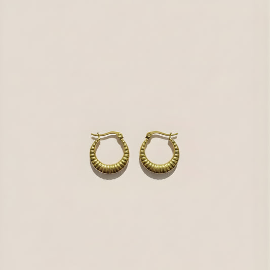 Gold plated hoop earrings