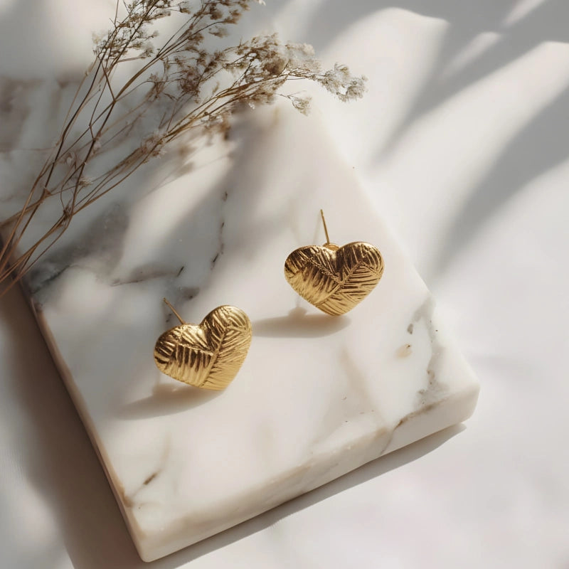 Heart themed earrings