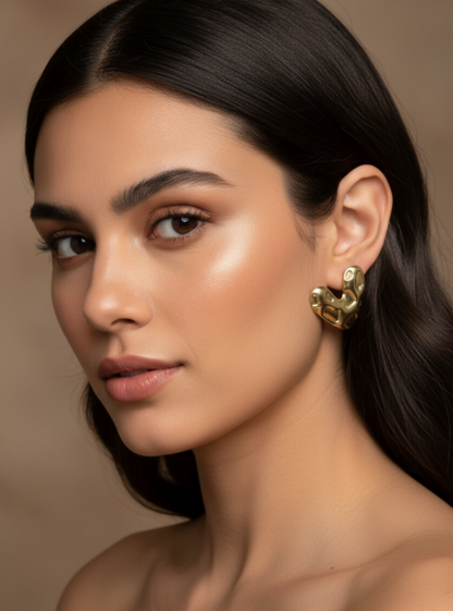 Gold Plated anti-tarnish Heart Themed Earrings