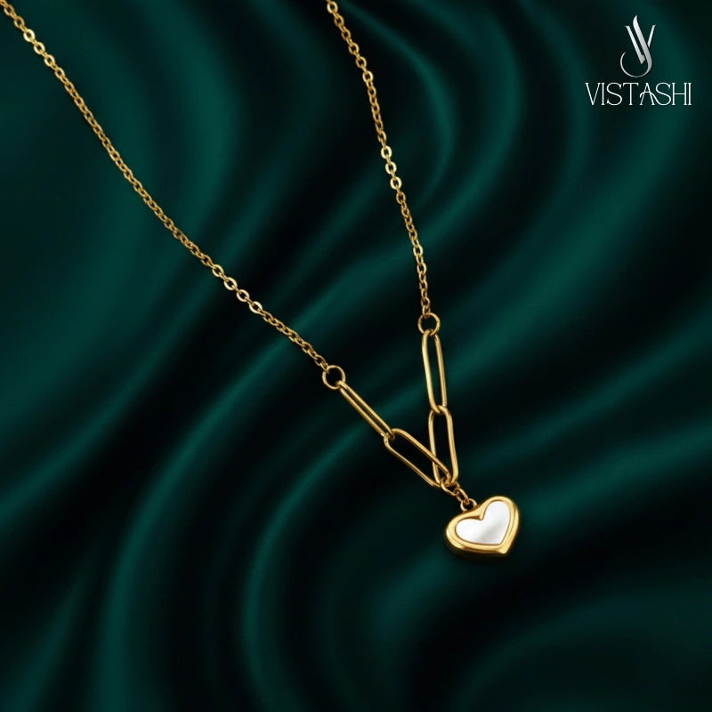 White Heart Themed Pendant