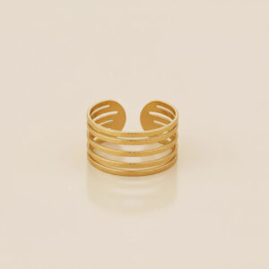 Gold Plated anti-tarnish Contemporary Adjustable Finger Ring