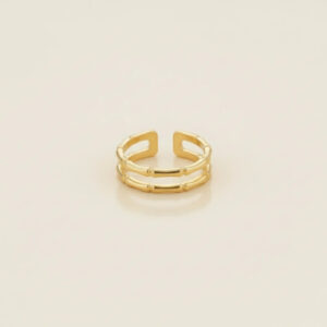Gold Plated anti-tarnish Contemporary Adjustable Finger Ring