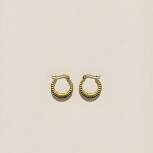 Gold plated hoop earrings