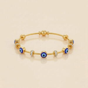 Gold Plated anti-tarnish Multiple evil-eye Themed Bracelet